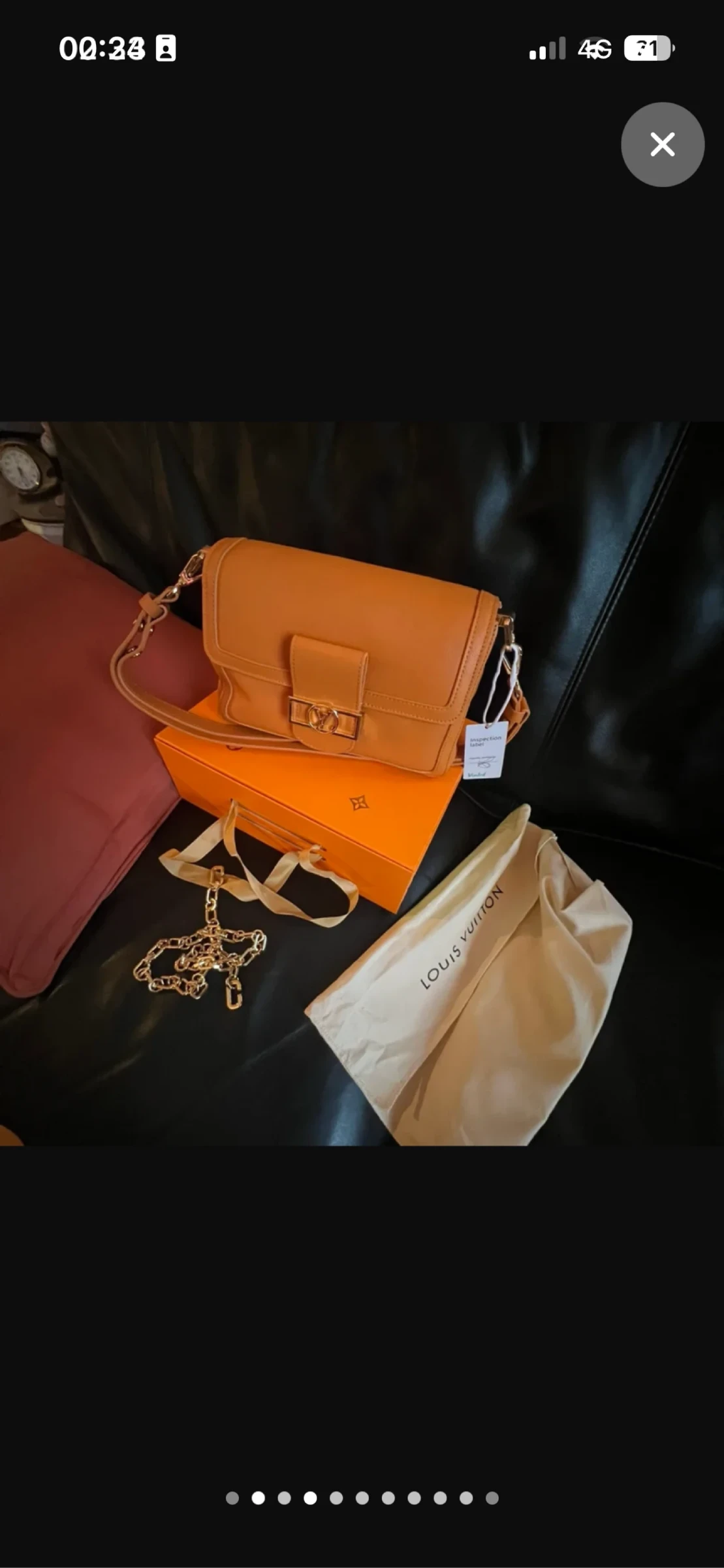 L V dauphine MM soft 2026 cognac bag – photo 11